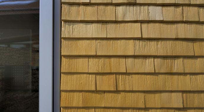 Bau-Fritz, Musterhaus Alpenchic Holzfassade