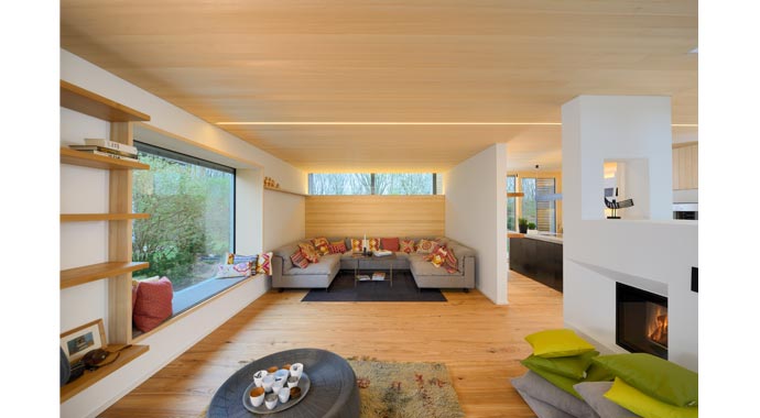 Bau-Fritz, Musterhaus Alpenchic Wohnbereich