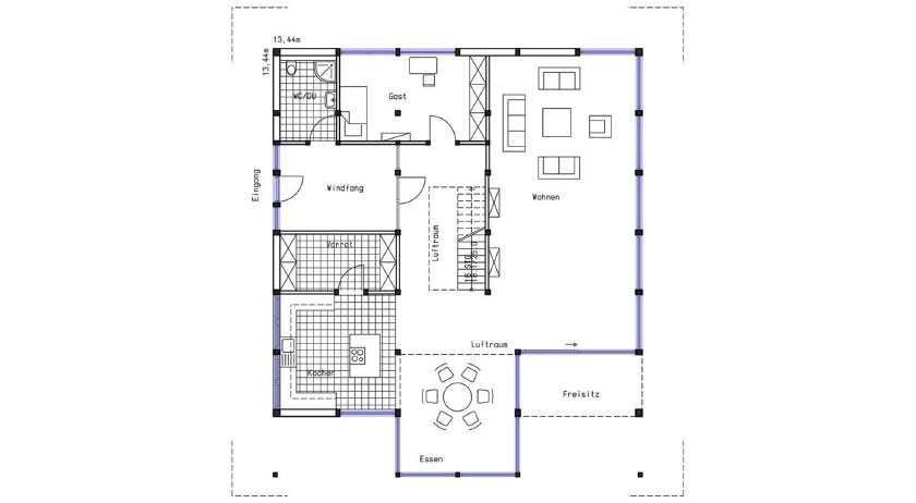 KD-Haus KD-310 Grundriss Erdgeschoss