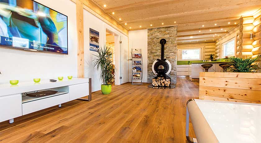 LéonWood Musterhaus Mikado Wohnbereich