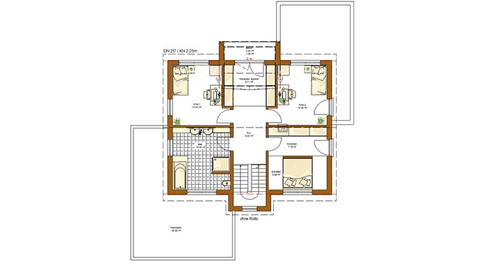 Grundriss Dachgeschoss Innovation R Bad Vilbel von Rensch-Haus