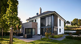 Außenansicht Stadtvilla Citylife 187 V von Favorit Massivhaus