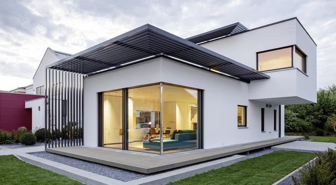 Luxhaus Musterhaus fine Außenansicht