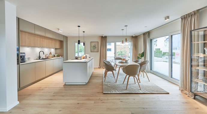 Küche Musterhaus Urbanlife von Fertighaus WEISS