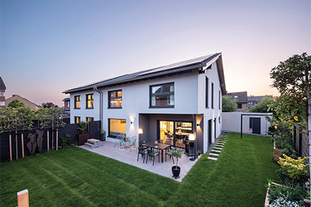 Außenansicht Doppelhaus Duo 258 von FingerHaus