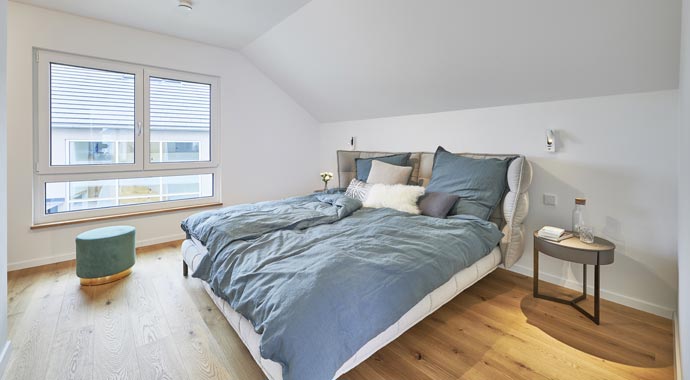Schlafzimmer Musterhaus Günzburg von Fertighaus Weiss