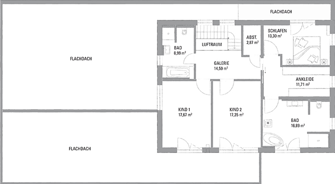 Grundriss Obergeschoss SETROS 2.2330 von Kampa