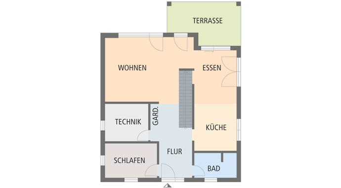 Grundriss Erdgeschoss Haus Winkel von STREIF Haus