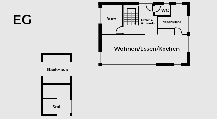 Grundriss Erdgeschoss Heimat 4.0 von Bau-Fritz