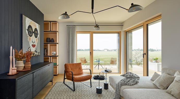 Wohnbereich Musterhaus Schwarzwald von Bau-Fritz