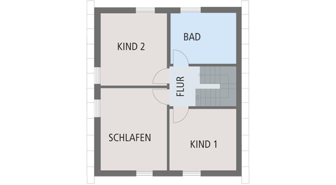 Grundriss Dachgeschoss Clou 123 von Rensch-Haus