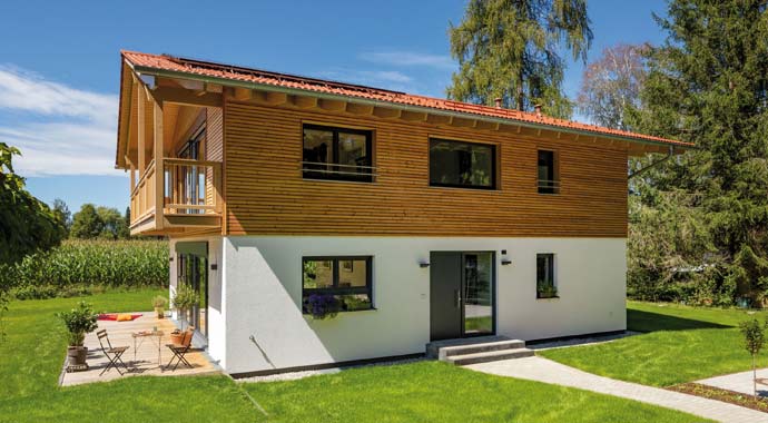 Außenansicht Haus Oberhaching von Regnauer Hausbau