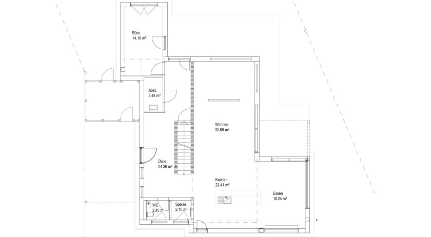 Luxhaus Haus Falkenstein Grundriss Erdgeschoss