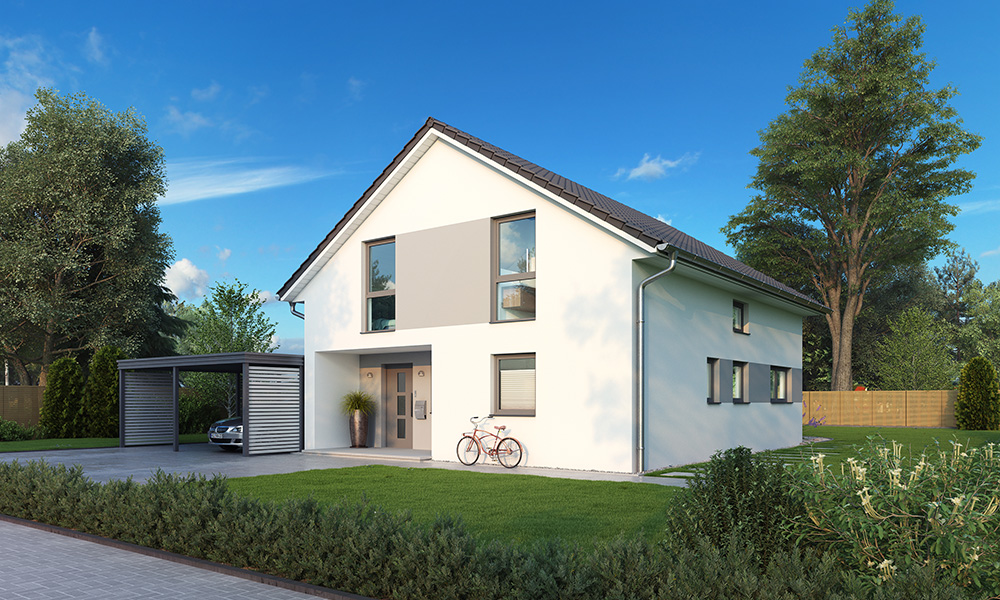 Außenansicht Einfamilienhaus Aachen von HELMA Eigenheimbau