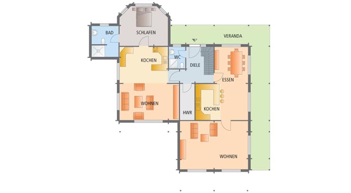 Nordic-Haus Haus Bremer Grundriss Erdgeschoss