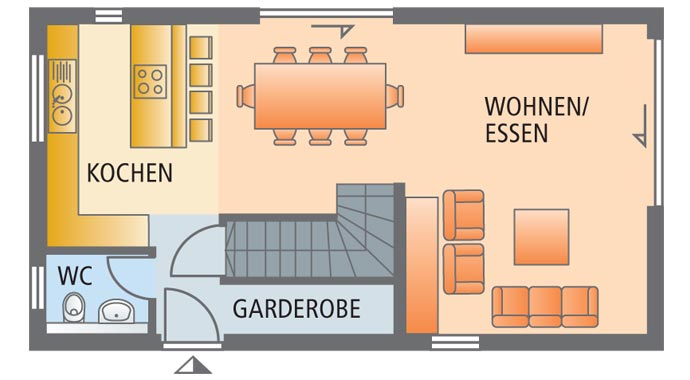 SchwörerHaus WärmeDirektHaus Plan 1126.S Kundenhaus Klotz Grundriss Erdgeschoss