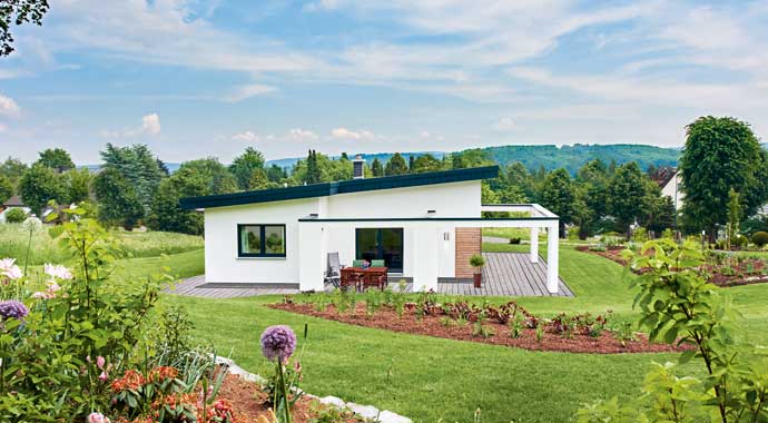 Außenansicht Bungalow Nivelo von Fingerhut Haus