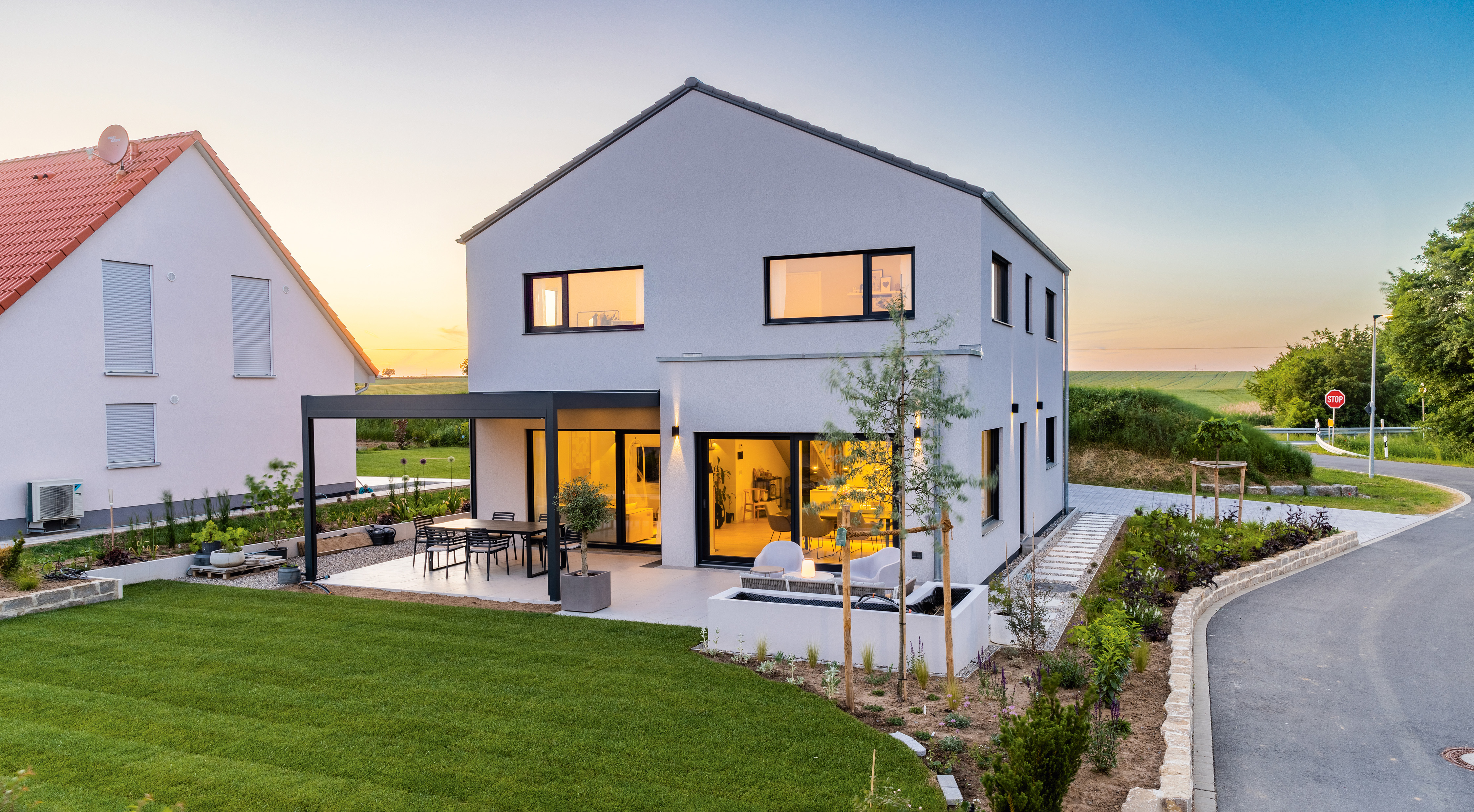 Außenansicht Satteldach Landhaus 171 von Luxhaus