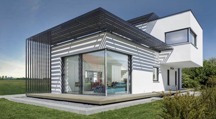 Luxhaus Musterhaus „fine“ Außenansicht