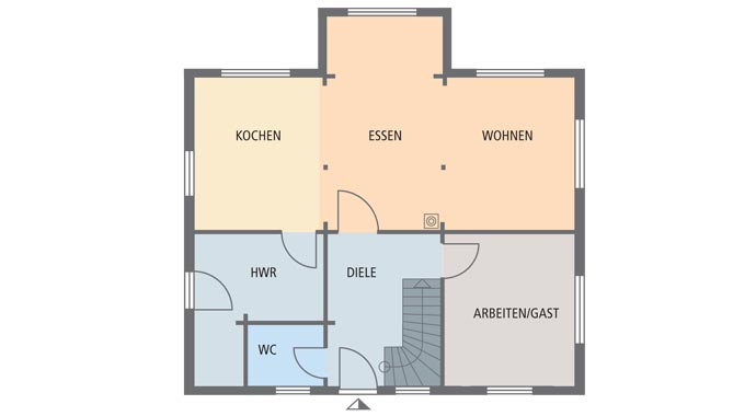 Nordic-Haus Haus Busselmann Grundriss Erdgeschoss