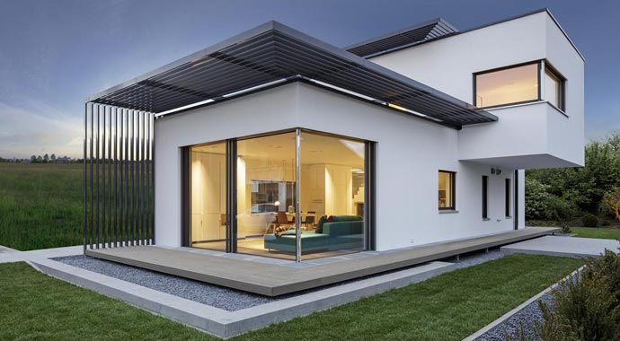 Luxhaus Musterhaus München Außenansicht