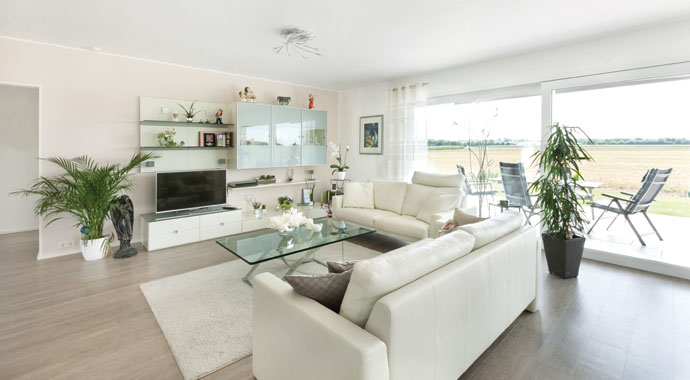 Wohnbereich Bungalow U140 von Talbau-Haus