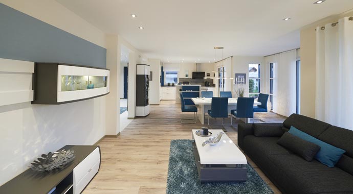 Wohnbereich Musterhaus Montana von RENSCH-HAUS