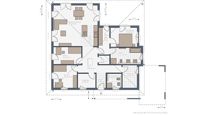 Grundriss Solitaire-B-130-E2 von Schwabenhaus