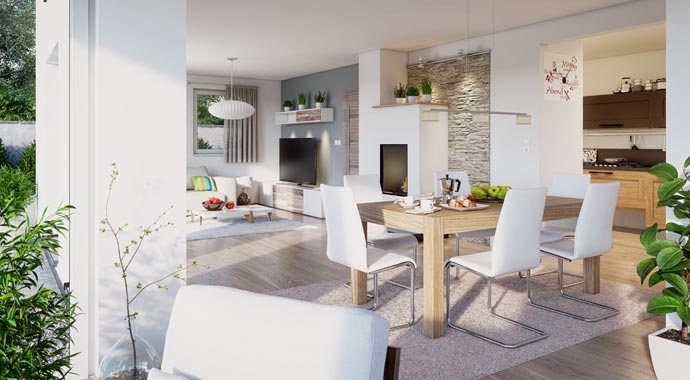 Essbereich Clou 156 von Rensch-Haus