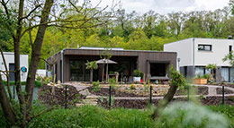 Außenansicht Flachdachbungalow Design 124 von Frammelsberger