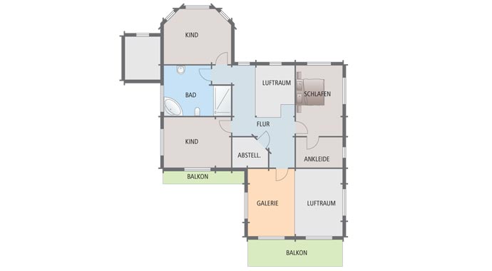 Nordic-Haus Haus Bremer Grundriss Obergeschoss