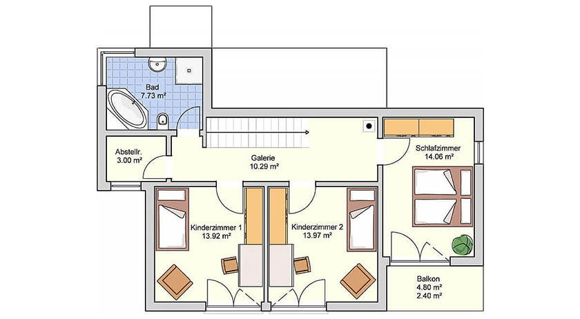 Fingerhut Haus Patrino Grundriss Obergeschoss
