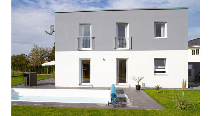 Außenansicht ICON Cube von Dennert Massivhaus