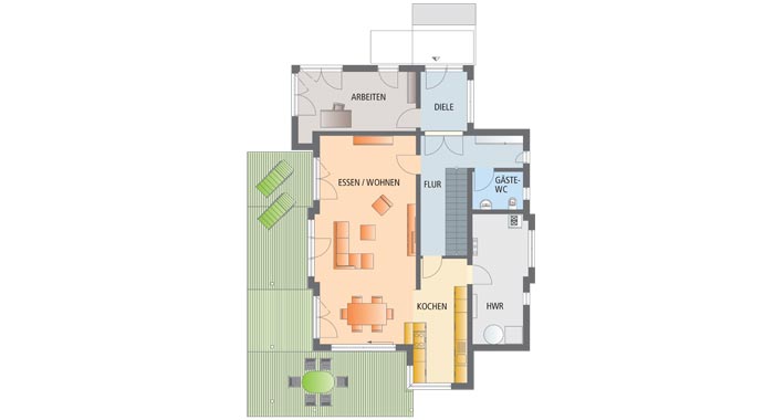 Fingerhut Haus EnergiePlus Haus R 140.20 Grundriss Erdgeschoss