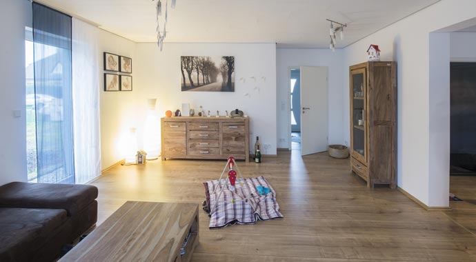 Ytong Bausatzhaus Innovationshaus Energieplus Wohnbereich