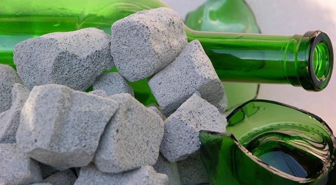 Glasschaum-Granulat von Technopor