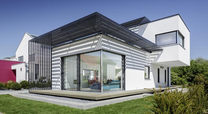 Luxhaus Musterhaus fine Außenansicht