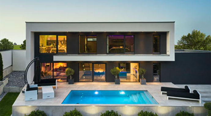 Außenansicht Pudellek von Fertighaus WEISS