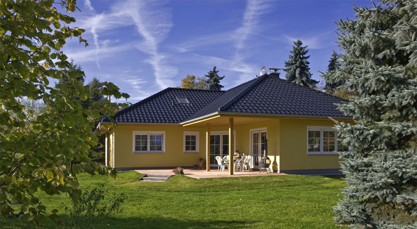 Roth-Massivhaus Winkelbungalow Ahlbeck Außenansicht